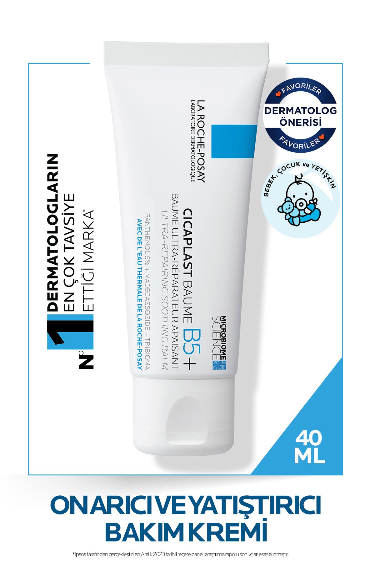 Cicaplast Baume B5 Onarıcı ve Yatıştırıcı Bakım Kremi 40ml